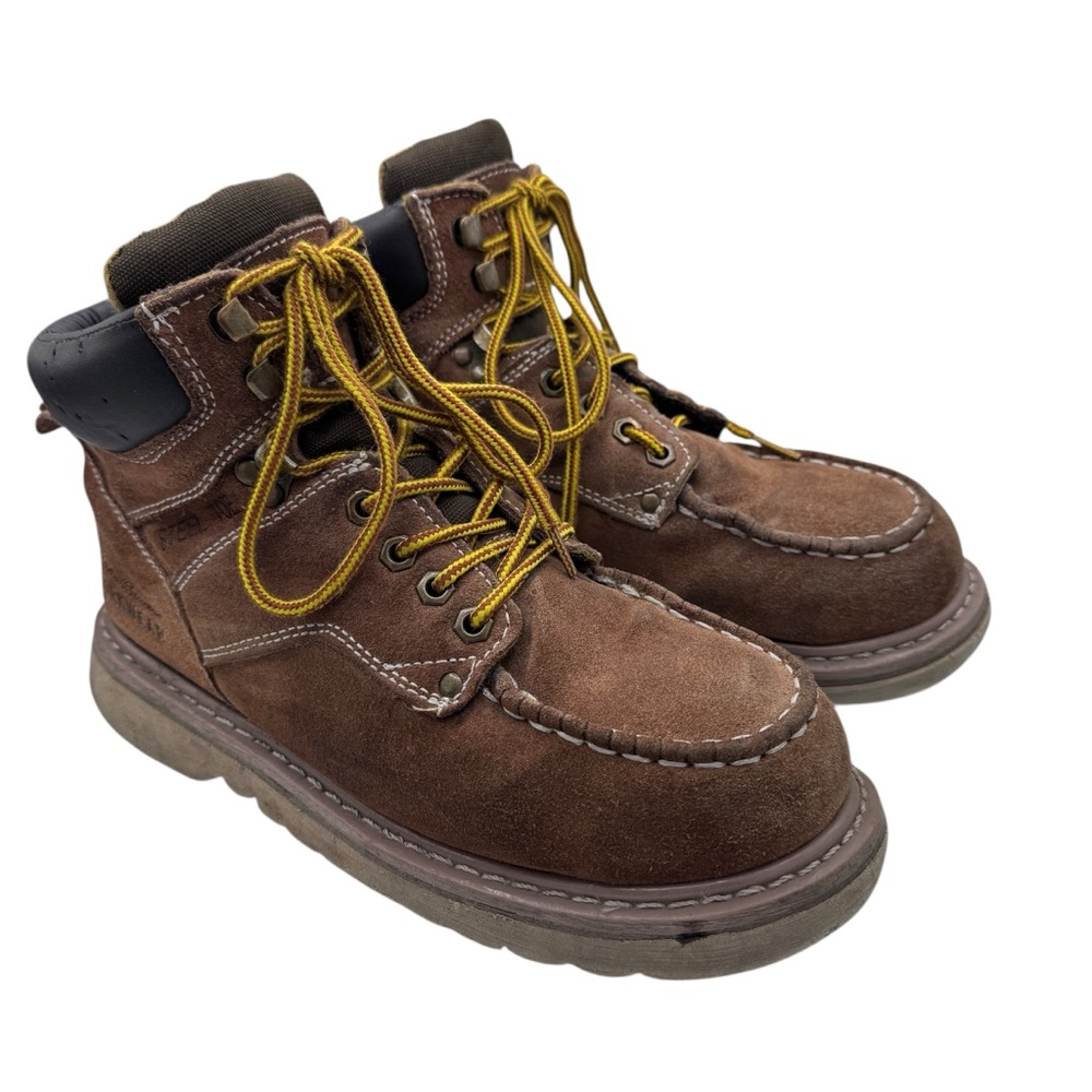 Eddie Bauer Delta Steel Toe Brown Leather Men's Boots - Size 8